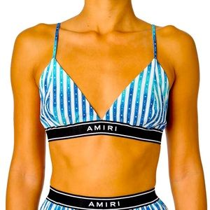 Amiri printed logo bra top